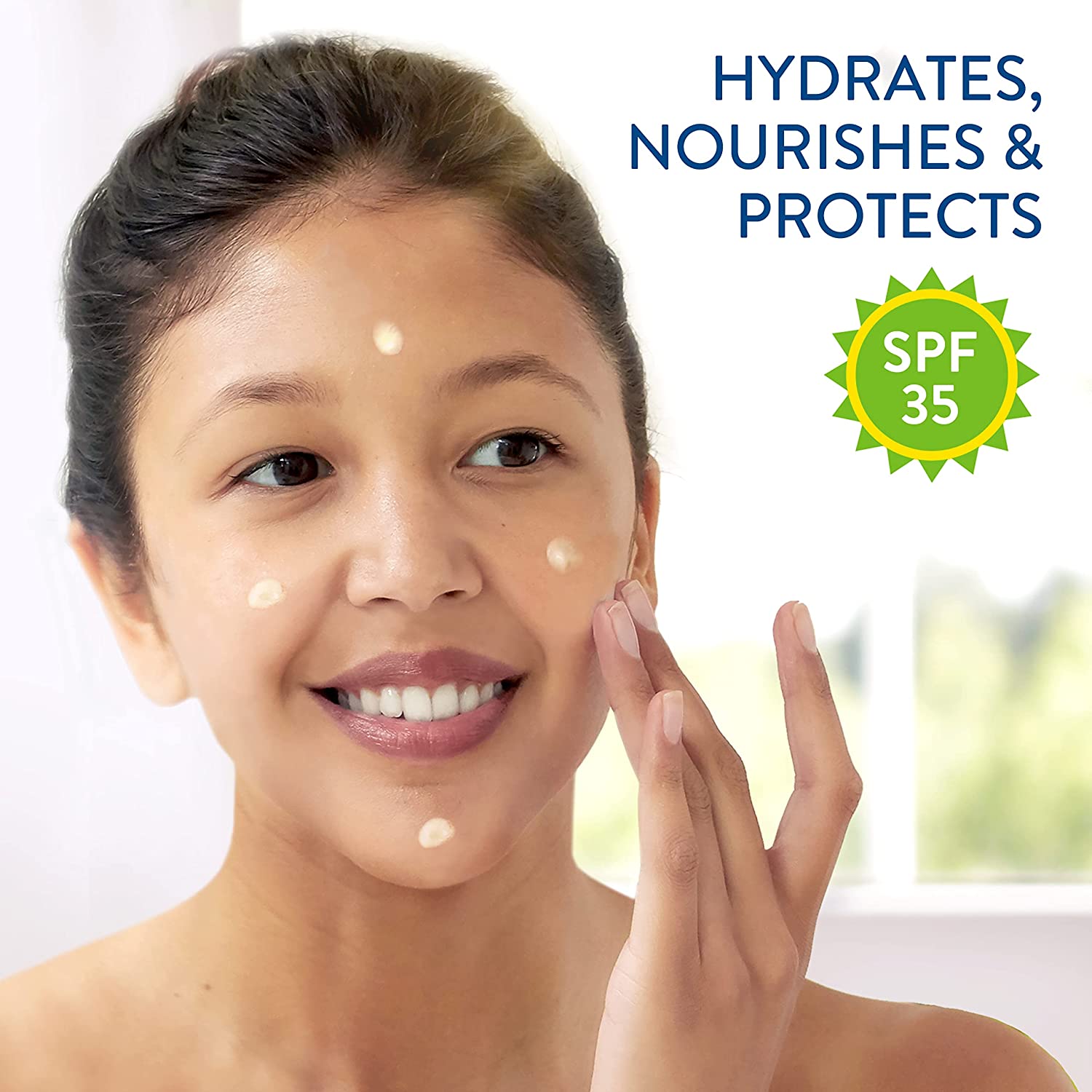 Cetaphil Face Moisturizer, Daily Oil Free Facial Moisturizer with SPF 35, For Dry or Oily Combination Sensitive Skin, Fragrance Free Face Lotion - Image 3